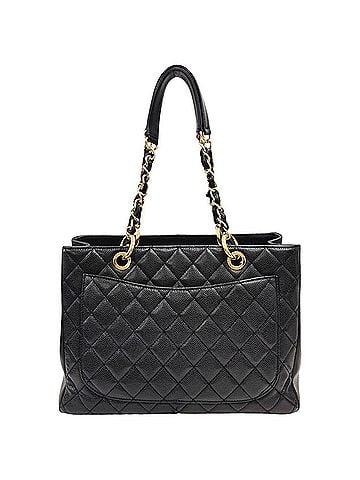 Chanel CHANEL GST Chain Tote, Caviar Leather, Black, Grand Tote Bag, Women's (view 2)