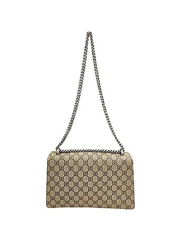 Gucci GUCCI Dionysus Chain Shoulder Bag 400249 GG Supreme Suede Brown Red Leather Women's (view 2)