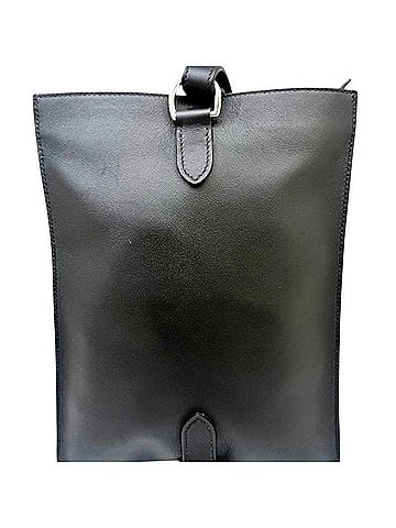 Hermès HERMES Hermes Possam Plus Swift Black Shoulder Bag Leather Chaine d'Ancre Body Women's Men's (view 2)