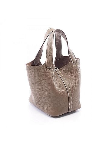 Hermès Hermes Picotin Lock PM Handbag, Leather, Taurillon Clemence Women's, Gray (view 2)