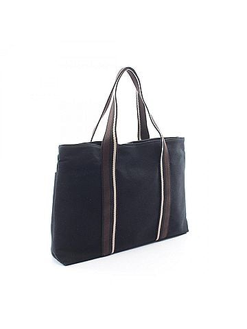 Hermès Hermes Troca Horizontal MM Tote Bag Handbag Canvas Leather Women's Black/Brown (view 2)