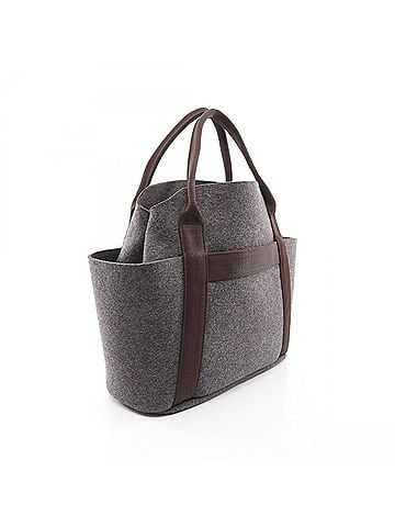Hermès Hermes Sac de Pansage Groom 2-Way Tote Bag/Handbag, Leather and Felt, Walchevron Women's, Gray/Brown, Grimoyant (view 2)