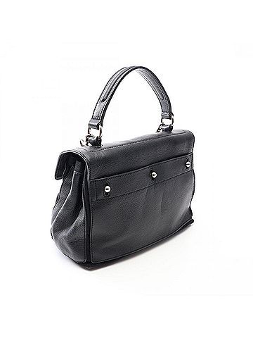 Yves Saint Laurent Yves Saint Laurent Muse Two Mini 2-Way Handbag, Leather, Women's, Black, 283761 (view 2)