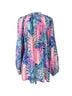 Lilly Pulitzer 100% Silk Graphic Blue Pink Green Purple Long Sleeve Blouse Size XL - photo 2