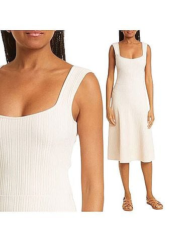 Vince. Rib Sweetheart-Neck Tank Dress Active Dress (view 1)