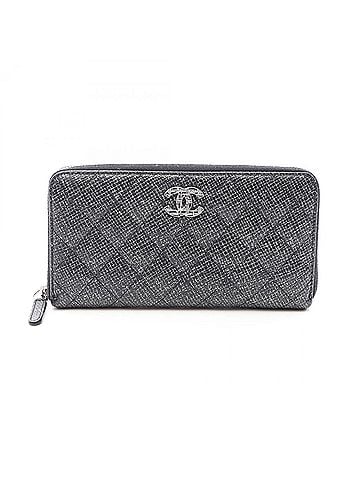 Chanel Chanel Matelassé Glitter Round Long Wallet, Caviar Leather (Grained Calfskin), Women's, Black (view 1)