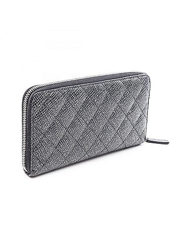 Chanel Chanel Matelassé Glitter Round Long Wallet, Caviar Leather (Grained Calfskin), Women's, Black (view 2)