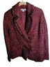 Chico's Tweed Burgundy Red Black Blazer Size M - photo 1