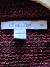Chico's Tweed Burgundy Red Black Blazer Size M - photo 3