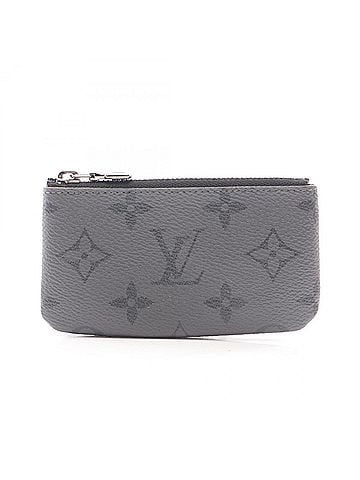 Louis Vuitton Louis Vuitton Pochette Clé Monogram Eclipse Reverse Wallet with Keyring, Coin Purse, Men's, Gray/Black, M80905 (view 1)
