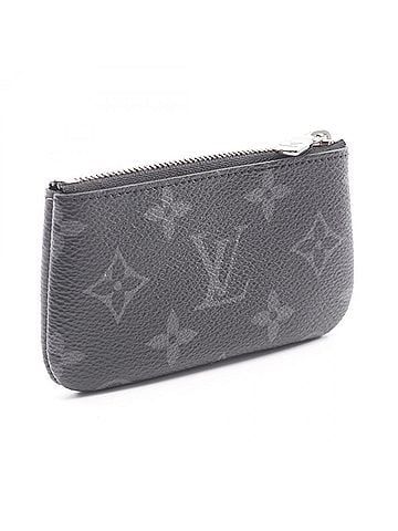 Louis Vuitton Louis Vuitton Pochette Clé Monogram Eclipse Reverse Wallet with Keyring, Coin Purse, Men's, Gray/Black, M80905 (view 2)