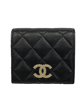Chanel Chanel Matelassé wallet, caviar leather, black and champagne color, for women. (view 1)