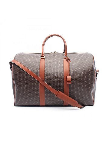 Yves Saint Laurent Yves Saint Laurent Saint Laurent Paris Le Monogram Duffle Bag, 2-Way Boston Bag/Handbag, Coated Canvas and Leather, Men's/Women's, Brown, 582141 (view 1)