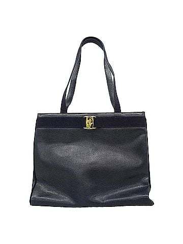 Salvatore Ferragamo Salvatore Ferragamo Vara Leather Tote Bag, Navy, Women's (view 1)