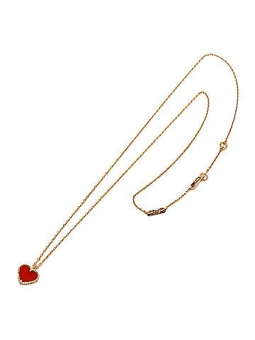 Van Cleef & Arpels Van Cleef &amp; Arpels Sweet Alhambra Carnelian Necklace 42cm 18K PG 750 (view 2)