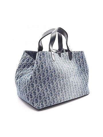 Christian Dior Christian Dior Dior Toujours Oblique Large Tote Bag Handbag Denim Leather Women's Blue/Black (view 2)