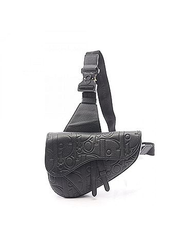 Christian Dior Christian Dior Dior Saddle Bag Gravity Waist Body Handbag Leather Men's Black AP166196 (view 1)