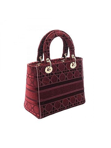 Christian Dior Christian Dior Dior LADY D-LITE Medium 2-Way Handbag, Fabric, Women's, Purple (view 2)