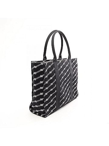Balenciaga Balenciaga BB Monogram Trade Large Tote Bag Handbag Canvas Women's Black/White 621826 (view 2)