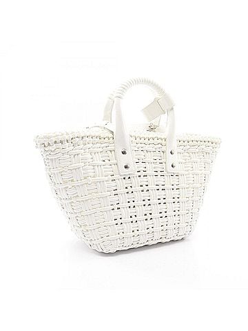 Balenciaga Balenciaga BISTRO XS Bistro Basket Bag 2-Way Tote Handbag Enamel Women's White 671342 (view 2)