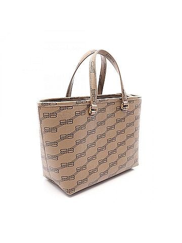 Balenciaga Balenciaga Signature Small Shopper 2-Way Handbag, Coated Canvas, Women's, Brown, 702699 (view 2)