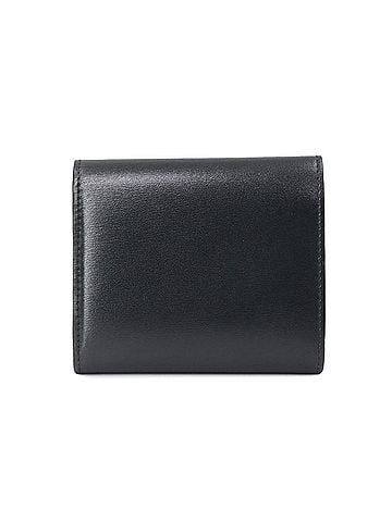 Céline Celine Triomphe Compact Wallet, Tri-fold Leather, Black, 10D783DPV, Gold Hardware, Wallet (view 2)