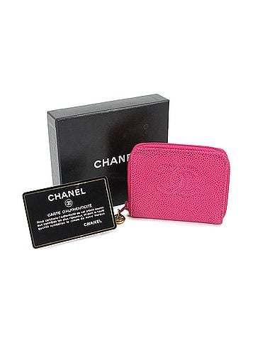 Chanel Chanel CHANEL Caviar Skin Wallet/Coin Purse, Pink Leather, Coco Mark, Gold Hardware, Coin Purse (view 2)