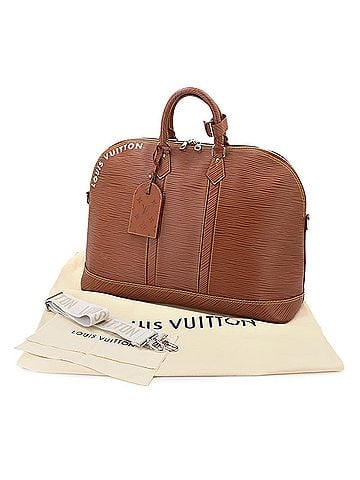 Louis Vuitton Louis Vuitton Epi XL Alma GM 2-way Handbag Shoulder Leather Cognac M23102 RFID Silver Hardware Travel (view 2)