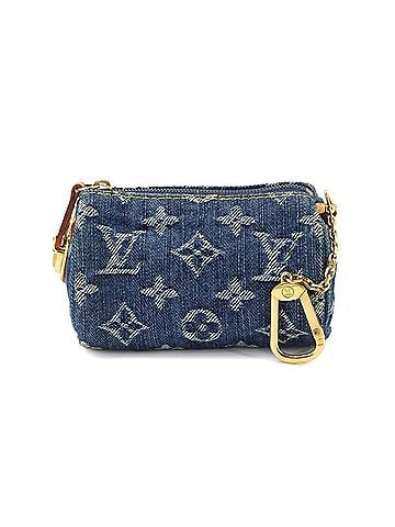Louis Vuitton Louis Vuitton Monogram Denim Trousse Speedy PM Handbag Pouch Blue M95082 Gold Hardware (view 1)