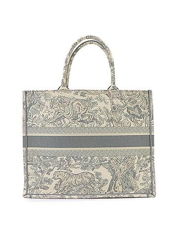 Christian Dior Christian Dior Book Tote Large Handbag, Toile de Jouy Canvas, Ecru White/Grey, M1286ZTDT (view 2)