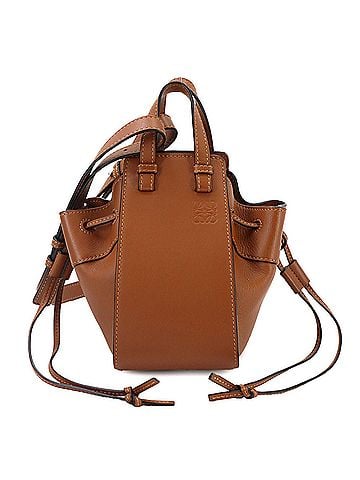 Loewe LOEWE Hammock Drawstring Mini 2-way Handbag Shoulder Bag Leather Brown (view 1)