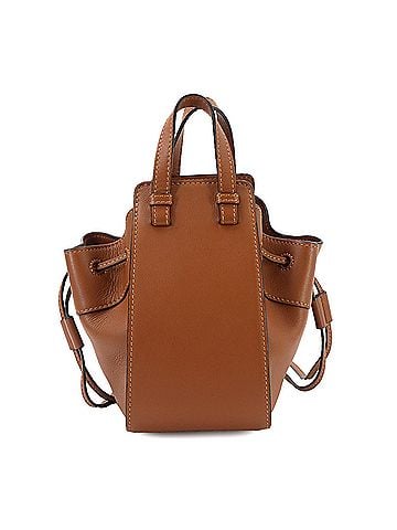 Loewe LOEWE Hammock Drawstring Mini 2-way Handbag Shoulder Bag Leather Brown (view 2)