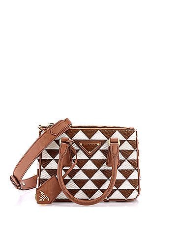 Prada Galleria Double Zip Tote Printed Fabric Mini (view 1)