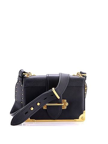 Prada Cahier Crossbody Bag Leather and Saffiano Leather Small (view 1)