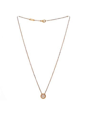 Van Cleef & Arpels Perlee Round Pendant Necklace 18K Rose Gold and Diamonds (view 2)