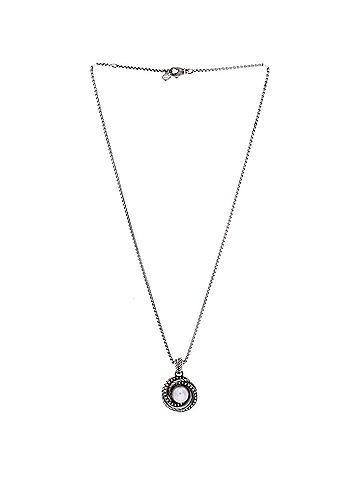 David Yurman Crossover Pendant Necklace Sterling Silver with Pearl and Diamonds 10mm (view 2)