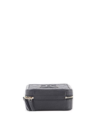 Chanel Filigree Vanity Case Quilted Caviar Small (view 2)