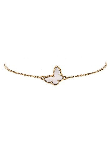 Van Cleef & Arpels Sweet Alhambra Butterfly Bracelet 18K Yellow Gold and Mother of Pearl (view 1)