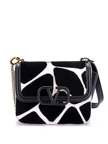 Valentino Garavani VSling Shoulder Bag Printed Textile with Leather Small (view 1)