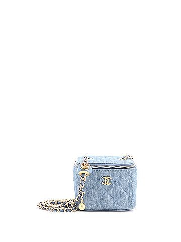 Chanel Pearl Crush Vanity Case with Chain Quilted Denim Mini (view 1)
