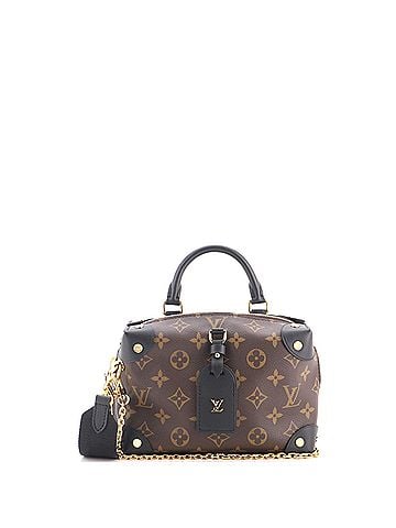 Louis Vuitton Petite Malle Souple Handbag Monogram Canvas with Leather (view 1)
