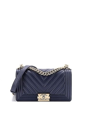Chanel Boy Flap Bag Chevron Calfskin Old Medium (view 1)