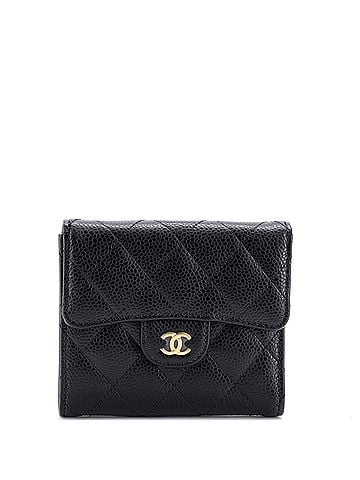 Chanel CC Compact Classic Flap Wallet Quilted Caviar (view 1)