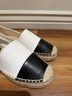 J.Crew 100% Canvas Color Block White Black Sneakers Size 9 - photo 3