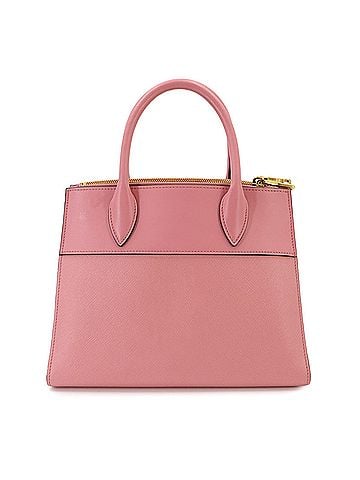 Prada Prada Saffiano 2-way Hand/Shoulder Handbag, Pink Leather, 1BA103, Gold Hardware (view 2)