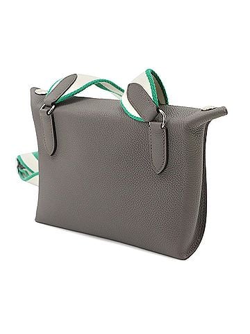 Hermès Hermes Videpoches Shoulder Handbag, Togo Leather, Etoupe, Vert Vertigo, B Stamp, Silver Hardware (view 2)