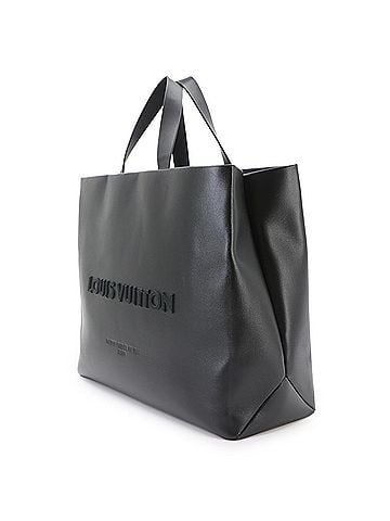 Louis Vuitton Louis Vuitton Shopper Tote MM, 2-way shoulder/handbag, leather, black, M13979, RFID-protected. (view 2)
