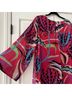 Oliphant 100% Viscose Floral Multi Color Casual Dress Size L - photo 9