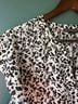 Adrianna Papell Floral Black White Short Sleeve Blouse Size L - photo 3
