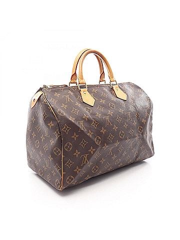 Louis Vuitton Louis Vuitton Speedy 35 Handbag, Coated Canvas and Leather, Monogram Pattern, Women's, Brown, M41524 (view 2)